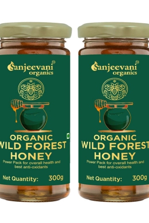 organic-wild-forest-honey-pack-of-2-600g-unprocessed-unpasteurized-glass-jar-value-pack-of-2-300gx2-pack-of-2