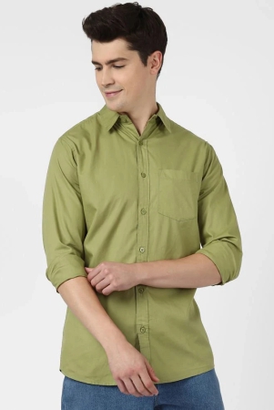 urbanmark-men-100-cotton-full-sleeves-regular-fit-solid-casual-shirt-olive-none