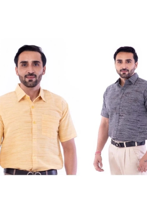 deshbandhu-dbk-cotton-regular-fit-half-sleeves-mens-formal-shirt-multi-pack-of-2-none