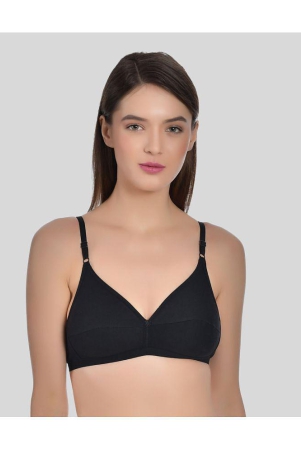 aimly-black-cotton-non-padded-womens-t-shirt-bra-pack-of-1-none