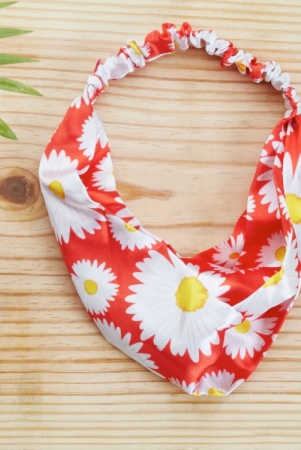 curlyn-satin-headband-printed-twisted-large-daisies-red