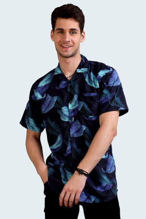 retro-leaf-printed-half-sleeves-cuban-collar-shirt