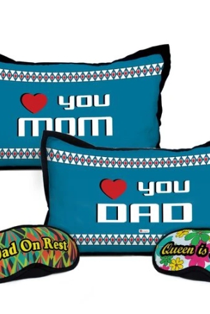 indigifts-fathers-day-gifts-blue-pillow-cover-17x27-inch-and-eye-mask-75x3-inch-set-of-2-parents-anniversary-gift-cute-gift-for-mom-dad-birthday