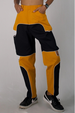 cut-out-colour-blocked-pants-yellowblack-xs