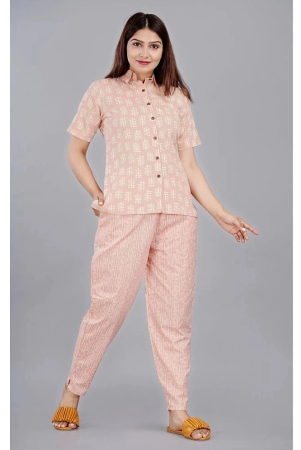 highlight-fashion-export-peach-cotton-blend-womens-nightwear-nightsuit-sets-pack-of-1-none