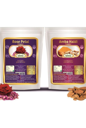 biotic-rose-petal-powder-and-amba-haldi-powder-for-face-skin-100gm-each-200-gm