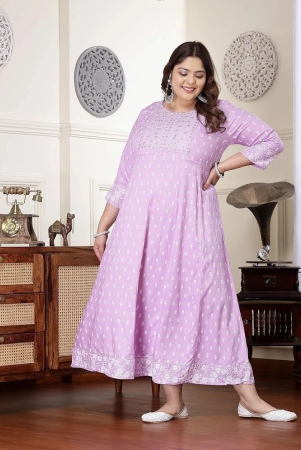 little-more-by-stylum-rayon-printed-anarkali-womens-kurti-lavender-pack-of-1-none