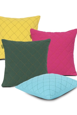 Plush Quilted Cushion Cover | Small | SET OF 4 | 12x12