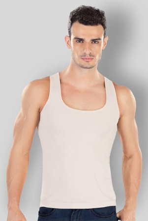 dermawear-beige-cotton-blend-mens-vest-pack-of-1-l