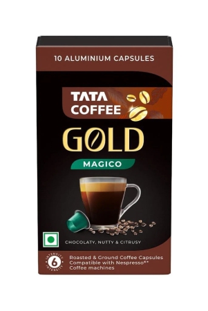 tata-coffee-gold-coffee-capsules-intensity-6-tasting-notes-chocolaty-nutty-citrusy-100-arabica-coffee-nespresso-compatible-coffee-pods-10-aluminium-capsules-55-g