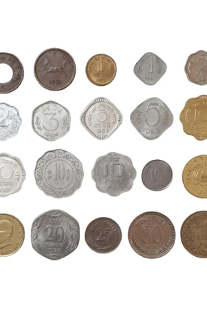 british-india-republic-india-all-different-20-coins-1-pice-to-50-paise-set-in-beautiful-coin-wallet-albumcollectible