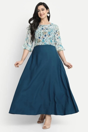 jash-creation-blue-georgette-womens-anarkali-kurti-pack-of-1-none