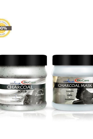 gemblue-biocare-charcoal-scrubcharcoal-mask-mask-800-gm-pack-of-2