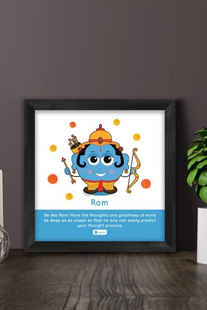 indigifts-diwali-wall-decor-religious-gift-items-be-like-lord-ram-printed-blue-poster-frame-10x10-inches-souvenir-from-india-god-gift-items-gift-for-family-lord-ram-poster