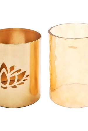 lotus-cut-metal-glass-votive-gold-and-clear-glass