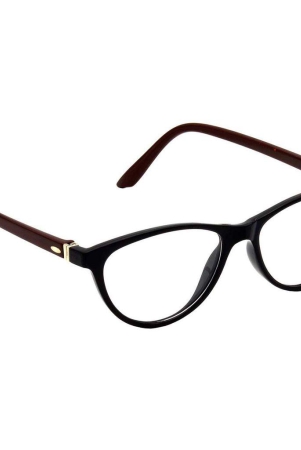 Hrinkar Trending Eyeglasses: Brown and Black Cat-eyed Optical Spectacle Frame For Men & Women |HFRM-BK-BWN-13