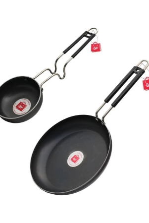 lazywindow-fry-pan-tadka-pan-black-iron-no-coating-cookware-sets-set-of-1-