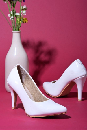 Shoetopia - White Women''s Pumps Heels - None