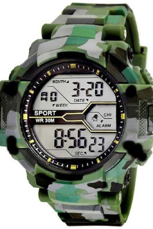 hala-green-pu-digital-mens-watch