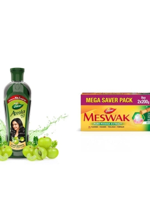 dabur-amla-hair-oil-for-strong-long-and-thick-hair-450ml-dabur-meswak-toothpaste-200g-pack-of-2