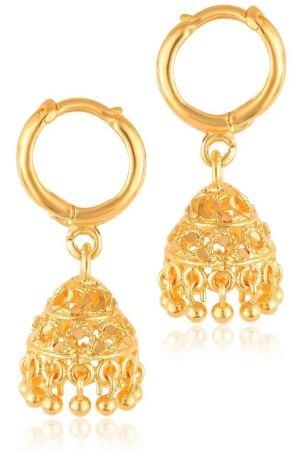 vivastri-golden-jhumki-earrings-pack-of-1-golden