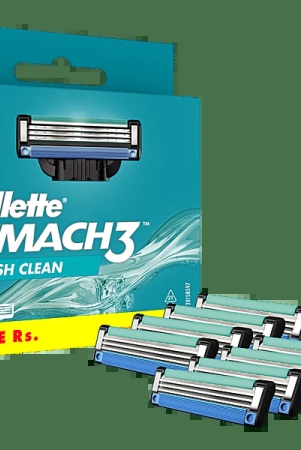 Gillette Mach 3 - Manual Shaving Razor Blades Cartridge, 8 Pcs