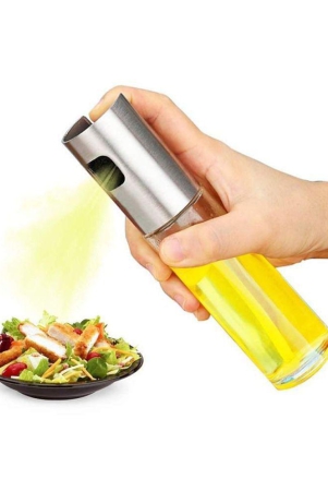 EIGHTEEN ENTERPRISE Oil Spray Bottle Glass Oil Container/Dispenser Set of 1 500 mL - Multicolor