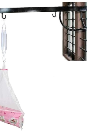 VParents Cruze Baby Swing Cradle with Hanging Spring Window Cradle Metal Hanger-Pink