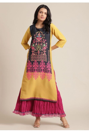 ksut-yellow-viscose-straight-kurti-single-s