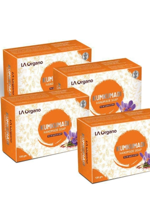 la-organo-kumkumadi-handmade-natural-bath-soap-bathing-bar-100-g-pack-of-4