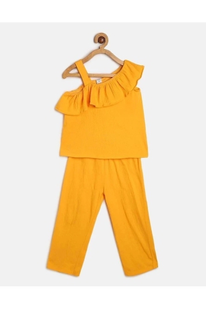 mini-klub-yellow-cotton-girls-top-with-pants-pack-of-1-none