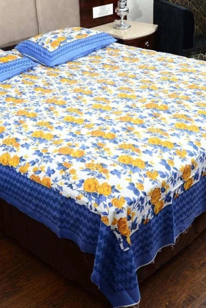 uniqchoice-100-cotton-exclusive-jaipuri-print-double-bed-sheet-with-2-pillow-cover