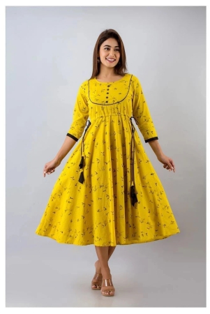 svarchi-yellow-cotton-womens-anarkali-kurti-pack-of-1-m