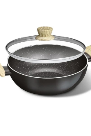 bergner-bellini-aura-non-stick-kadai-with-glass-lid-gas-induction-compatible-black-52-litre