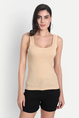 AIMLY Cotton Camisoles - Beige Single - None