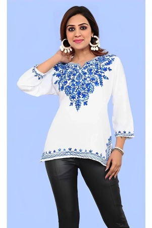 ppthefashionhub-cotton-embroidered-straight-womens-kurti-white-pack-of-1-none