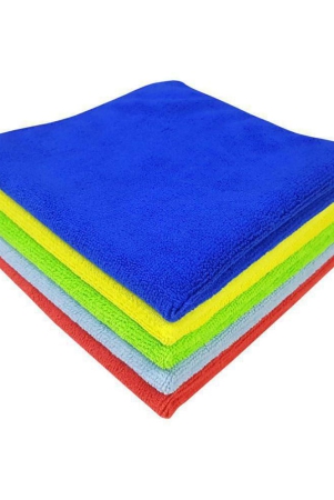 softspun-microfiber-cloth-5-pcs-40x40-cms-340-gsm-multi-color-thick-lint-streak-free-multipurpose-cloths-automotive-microfibre-towels-for-car-bike-cleaning-polishing-washing-de