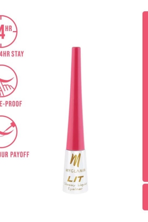 myglamm-lit-glossy-liquid-eyeliner-pink-rave-flamingo-pink-shade-35ml-up-to-24hr-water-proof-smudge-proof