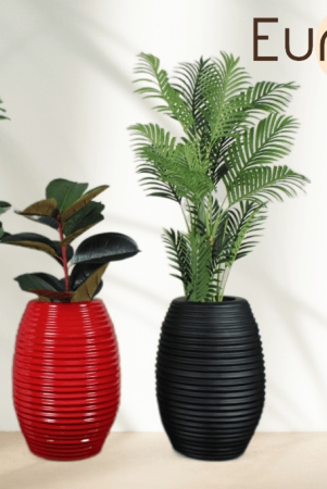 Euroxo Fiber Planter  | FRP Planter for indoor & outdoor | Red | White | Black