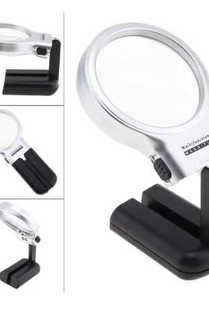 shb-3x-244-magnifier-with-2-built-in-led-lghts-adjustable-angle-multifunctional-portable-plastic-optical-magnifying-glass-for-reading-hands-free-magnifying-glass-with-led-light-stand