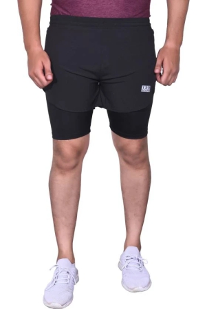 solid-men-black-sports-shorts