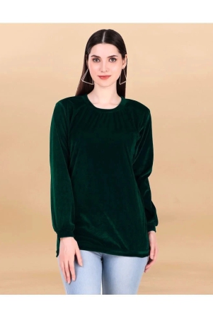 apnisha-green-velvet-womens-t-shirt-dress-pack-of-1-none