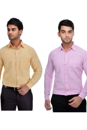 deshbandhu-dbk-cotton-regular-fit-full-sleeves-mens-formal-shirt-multi-pack-of-2-none