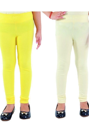 kids-cave-yellow-cotton-blend-girls-leggings-pack-of-2-none