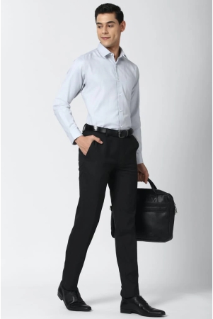 Men Grey Slim Fit Formal Full Sleeves Formal Shirt