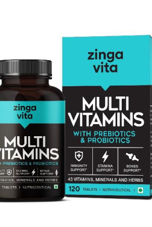 Zingavita Multi Vitamins with Probiotics & Prebiotics 120 Tablets