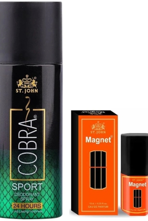 stjohn-cobra-sport-150ml-magnet-10ml-deodorant-spray-perfume-for-men-160ml-pack-of-2