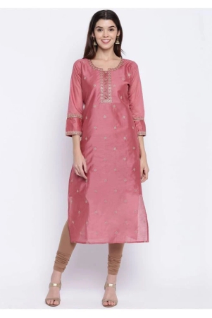 vbuyz-peach-chanderi-womens-straight-kurti-pack-of-1-3xl