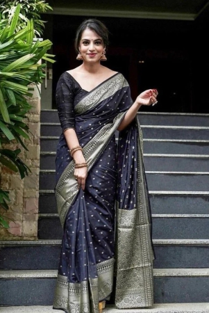 apnisha-silk-embellished-saree-with-blouse-piece-black-pack-of-1-black