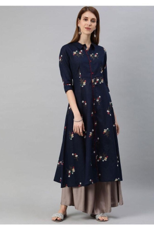 alena-navy-cotton-a-line-kurti-xl